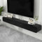 Mobile TV Sospeso, Console TV Galleggiante Mobiletto tv con Cassetti, Legno massello Multimediale Moderno Mobili Soggiorn (A, 120cm)