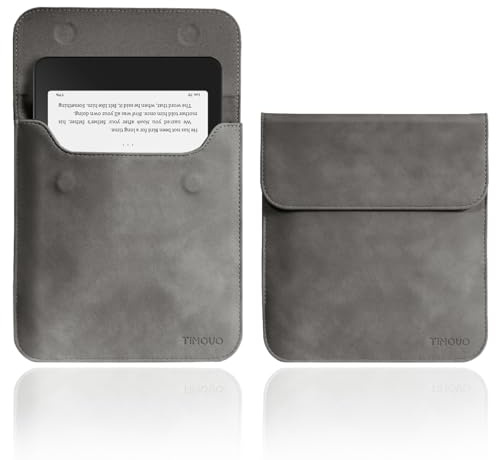 TiMOVO Étui pour Liseuse, 7/6,8 Paperwhite (12e/11e génération - 2024/2021) & Colorsoft Signature Edition, Sac de Protection pour Appareils Kobo, Gris Sidéral