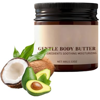 Körperbutter mit Kurkuma - Kurkuma-Körpercreme, Hautaufhellende Lotion, Kokosnuss-Körperbutter, Kakaobutter-Körpercreme, Tiefenfeuchtigkeit für trockene Haut - Sheabutter (1P-60g)