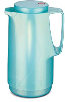 ROTPUNKT Isolierkanne 760 Maxima 1,0 l | Zweifunktions-Drehverschluss | BPA-frei - gesundes Trinken | Made in Germany | Warm + Kalthaltung | Glaseinsatz | Shiny aquamarin