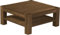 B.R.A.S.I.L.-Möbel Brasilmöbel Couchtisch Rio Kanto 100x100 cm Nussbaum mit Ablage Wohnzimmertisch Holz Tisch Pinie Massivholz Stubentisch Beistelltisch Echtholz Größe und Farbe wählbar