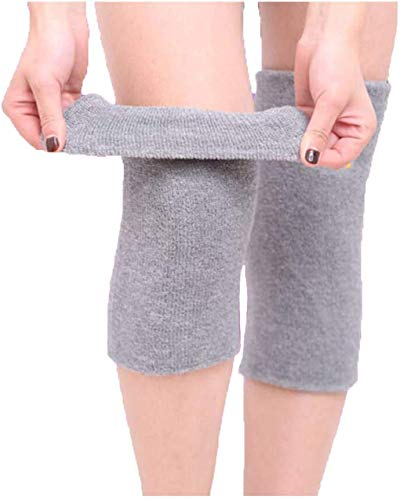 Afinder Damen Herren Knieschoner Kniebandage Knieschützer Schoner Proteckor Komfort warme Dicke Knieprotektor Anti-Rutsch Beinwärmer Kniewärmer Indoor Sport Beschützer für Fahrrad Motorrad