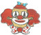Makotex Bügelbild Pailletten Clown 16x18 cm Köln Clownkopf Karneval Kostüme