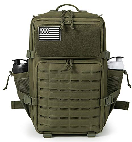 QT&QY Taktischer MilitäR Rucksack Herren Groß 25l/35l/45L Bundeswehr Rucksack 3 Tage Molle Armee RucksäCke Assault Backpack Outdoor Wasserdicht Pack Tasche