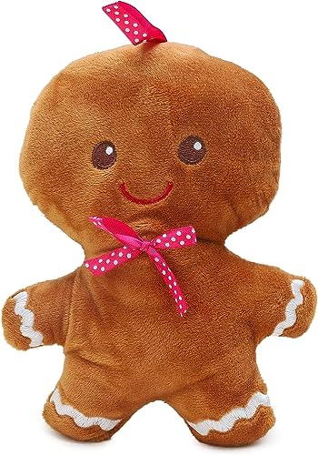 Toyland® 20 cm (8 ) Plüsch-Lebkuchenmann-Stofftier mit Schleife - Weihnachts-Stofftier - Weihnachtsdekorationen (Rot)