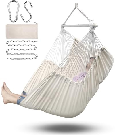 ADVOKAIR XXL Hamaca Silla colgante Silla de columpio grande Silla colgante suave comodidad durabilidad