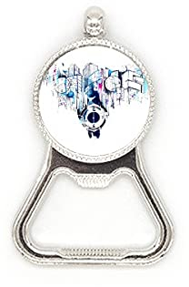 City Modern Building Clock Watercolor Metal Beer Bottle Cap Opener Duty Stainless Steel