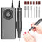 Yokefellow Professional Rechargeable 35000 RPM Nail Drill, Electric Nail Drills Machine for Acrylic Nail Natural Extension Poly Nail Gel, with 6 bits Portable Manicure Pedicure Drill Machine, Grey