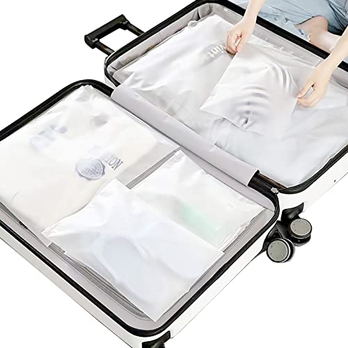 25 Stück Reise-Kleiderbeutel, Ziplock-Taschen für Kleidung, mattiert, wiederverschließbar, Kunststoff, mit Reißverschluss, platzsparende Aufbewahrung, Reise-Aufbewahrungstasche, Schule, Krankenhaus