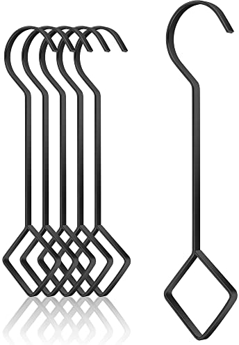 25,4 cm und 35,6 cm große robuste S-Haken Kleiderbügel Verlängerung Stahl Hänge-Werkzeug für Heimdekoration Schaufenster Kleidung Pflanzen Pergola Vogelkäfig Lampe Garten 4 Stück (schwarz)