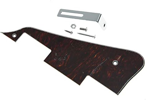 Dopro Black Tortoise LP Gitarren-Pickguard mit Chrom-Halterung für Epiphone Les Paul
