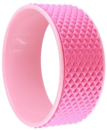 Yoga Wheel, Tiefengewebsmassage-Rückenrad zum Dehnen von Dharma Yoga Prop Wheel Yoga Back Roller Wheel, Pink