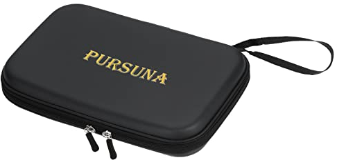 PATIKIL Mesa Tenis Raqueta Estuche, Ping Pong Pádel Estuche Dura Cubierta Contenedor Bolsa Cuadrada para Deportes Accesorios, Negro