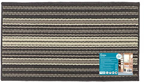 JVL Hubble Machine Washable Latex Backed Doormat, 40x70cm, Dusk