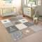 Paco Home Teppich Kinderzimmer Kinderteppich Junge Mädchen Pastell 3D Effekt Modern Berge Sterne Punkte Beige Schwarz, Grösse:160x230 cm