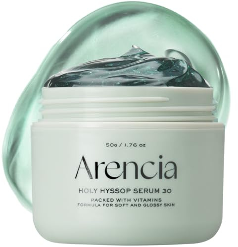 Glow Hyssop Über Nacht Gesichtsmaskenserum - feuchtigkeitsspendendes & Anti-Aging-Serum für jünger aussehende koreanische Glasskin, 30% Vitamin A, C, E, 10% Niacinamide, Peptid