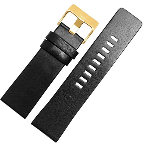 SZCURC 26-32 mm weiches Kalbslederband gestreiftes Uhrenarmband Herren-Armbanduhrenarmbänder stilvolles und atmungsaktives Ersatzband, 32 mm
