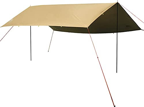 Camping-Plane, Hängematte, Zeltplane, Camping-Regenfliegen-Zeltschutz, 10T Polyester PU 5000+ Wasserdichtigkeitskoeffizient und Sonnenschutzbeschichtung für Camping, Rucksackreisen und Outdoor-Abent