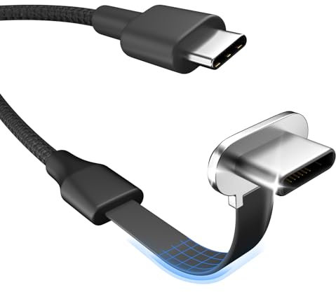 USB C Charger Cable, 60W 10ft Type C Charging Cable, Flat 90-Degree C-Port, High-Speed Data Transfer Compatible with Samsung S23/S22/S21, iPhone 15 Pro/Pro Max, MacBook Air/Pro, etc.