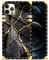 DAIZAG Compatible with iPhone 15 Pro Max Case Black Gold Natural Marble Pattern Phone Case Golden Square Shockproof Phone Case Cover Gift for Apple iPhone 15 Pro Max