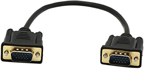 15Pin VGA Short Video Cable Extension Cord Male to Male for Monitor 30 cm