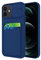 Compatible avec Coque iPhone 12 Antichoc avec Porte Carte, Etui iPhone 12 Silicone avec Protection Cache Camera Coulissant Coque de Telephone Ultra Fine Housse (Bleu)