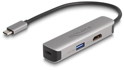 Delock USB Type-C Adapter zu HDMI 4K 60 Hz mit Typ-A und Daten+ PD 92 Digital/Daten Digital/Display/Video