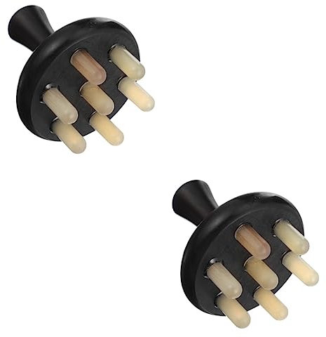 CLISPEED 2 Stück Professionelles Massagegerät In Schwarz Tragbares Töpfchen Schwarze Farbe Schwarze Rückenschaberbürste Holzshampoo Massagekamm Schrubber Lila Sandelholz