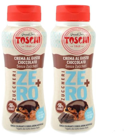 GR 400 (PZ 2 DA 200 GR) CREMA AL GUSTO CIOCCOLATO SENZA ZUCCHERI AD ALTO CONTENUTO DI FIBRE IDEALE PER GUARNIRE DOLCI E GELATO