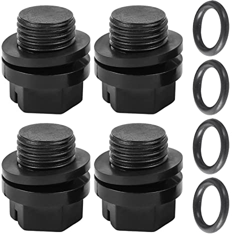 4 Stück Schwimmbadpumpe Ersatzteil Ablass Stopfen | Poolpumpe Pumpe Pool Rohrstopfen Mit Dichtung Schwimmbecken-Filterpumpe Sieblochstopfen Ablassstopfen Ersatz-Spa-Pumpenstopper -förmiger Ring