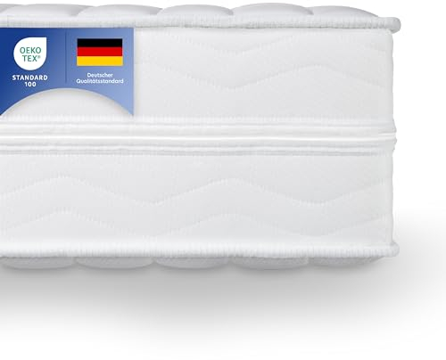 Träumegut24 HydroCell 7-Zonen Matratze 80x200 cm | Härtegrad wählbar | Höhe 16cm | Ergonomische Kaltschaummatratze | Oeko-TEX® | (H3&H4, 80x200cm, 16cm)