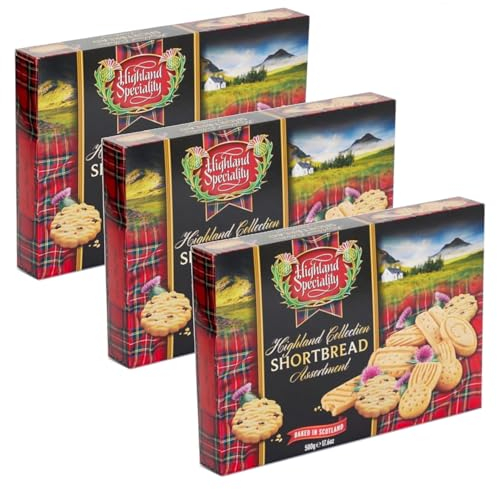 Signature Scottish Shortbread Assortment Bundle - with 3 x 200g Boxes Shortbread Biscuit - Rich Butter Biscuits - Ideal Cookies and Biscuits Gift Set