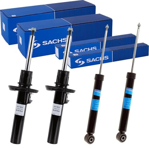 4x SACHS Stoßdämpfer vorne + hinten passend für A3 (8P) Sportfahrwerk 55mm