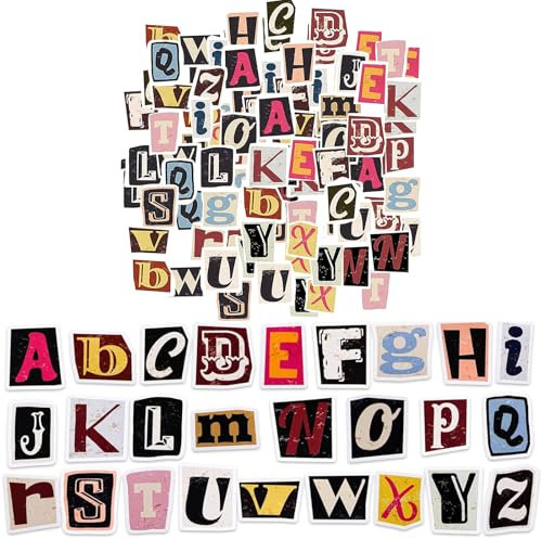156 PCS Scrapbook Stickers, Vintage Letter Stickers for Scrapbooking DIY, for Travel Craft Calendars Suitcases Laptop