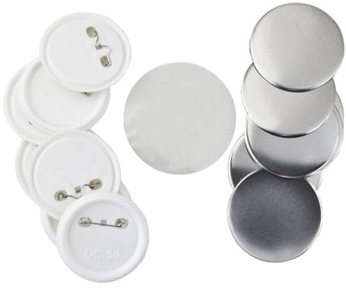 Fcnjsao 100 Sets Metall Abzeichen Personalisierte Broschen Rucksack Kleidung Anstecknadel Teile Für Button Maker Maschine