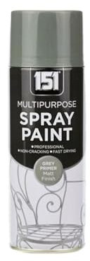 PEBBLE HUG 151 Grey Primer Matt Spray, Fast-Drying Formula, Ideal For Both Interior & Exterior Projects, DIY Enthusiasts, Including Wood, Plastic, Metal, 400ml, (1 Pcs)