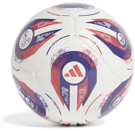 adidas Unisex Womens Euros 2025 Club Official Football, White/Pantone/Pantone/Lucid Lemon, 5