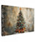 MuchoWow© Weihnachtsdeko Leinwandbilder Groß 120x80 cm XXL Wall Art Decoration Bilder Weihnachtsgeschenke für die Wand Deko Canvas Painting Wanddekoration Wohnzimmer Weihnachtsbaum - Vintage - Weihnac