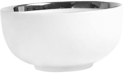 Cabilock Runde Porzellanschüssel Mit Goldenem Rand Keramik Haushaltsschüssel 400 Ml Für Salat Reis Suppe