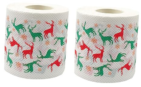Healeved 2rouleaux Serviettes de Table Papier Noel Papier Toilette Serviettes de Table Themes Noel