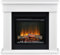 Dimplex Portland Optiflame Complete Suite, Fully Assembled Electical Fireplace With Choice of 4 Flame Colours, Adjustable Flame Brightness, 2 Heat Settings and Remote Control. White Surround.