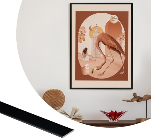 ZOWZOW Moulure adhésive 12 m x 10 mm, plinthe PVC étanche auto-adhésive pour mur, fenêtre, miroir, meuble, carrelage – décoration DIY maison Noir mat