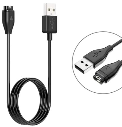 VecKoptuo Cavo di ricarica USB-A compatibile per Forerunner 45 45s 55 245 745 955 945, cavo di ricarica per orologio Forerunner 255 265 935 965, 1 m, 1 m