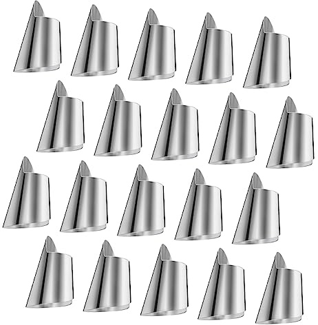 20 Stück Fingerschutz zum Schneiden, Schälen, Kochen aus Edelstahl