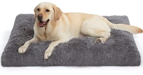IRIRI Plump Mattress Large Dog Orthopedic Bed Durable Dog Sofa Winter Warm Indoor Travel Rest Sleeping(Grau,S)