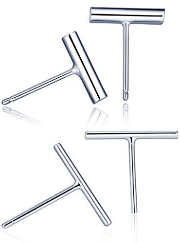 Yumilok 925 Sterling Silber Stab Stäbchen Zylinder Ohrstecker Ohrringe Ohrschmuck Earrings für Damen Frauen Mädchen, 2 Paare