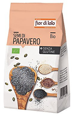 Fior di Loto Semi di Papavero biologico - Semi oleosi Naturali Senza Glutine - Ricchi di Fibre e Proteine - 150 g