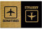 MsMr Fußmatte „Arrivals Departures“, lustige Gummimatte, Vliesstoff, für Indoors und Outdoors, 45,7 x 76,2 cm