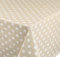 Wachstuch Tischdecke Abwaschbar Eckig 140 x 200 cm Punkte Beige