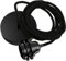 Hoopzi - Lámpara colgante 1 bombilla - 2,5m - Cable de lino - Lámpara de techo para salón, cocina, dormitorio - Modelo Hang 1 Lino Negro